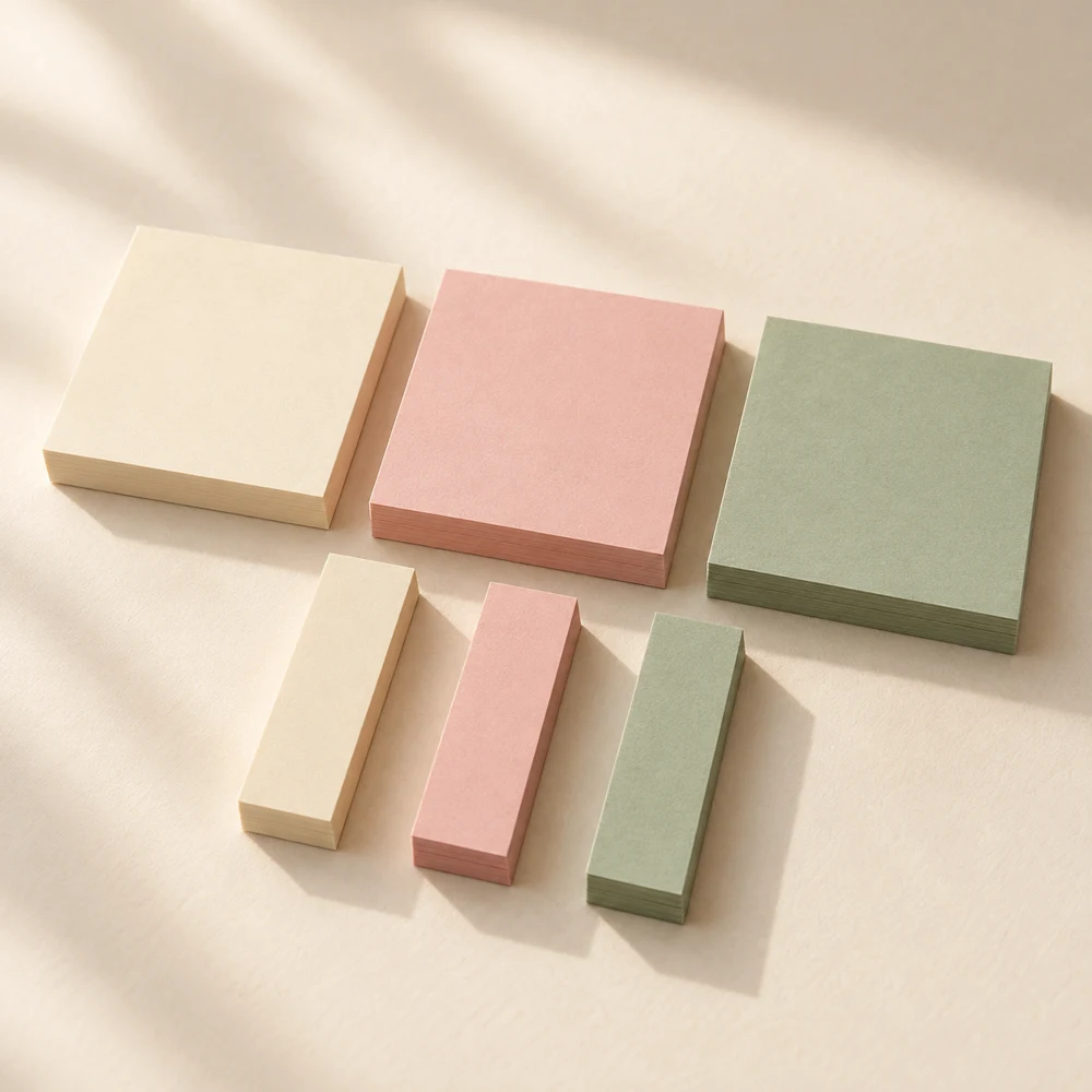 Petal Page Sticky Note Set in Cream / Pink / Sage