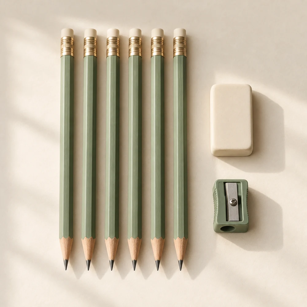 Field Sketch Graphite Pencil Set in Natural / Sage