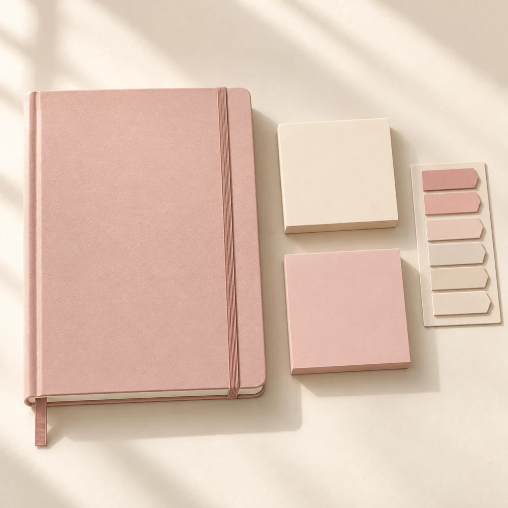 Sunday Study Planner Set in Pink / Cream
