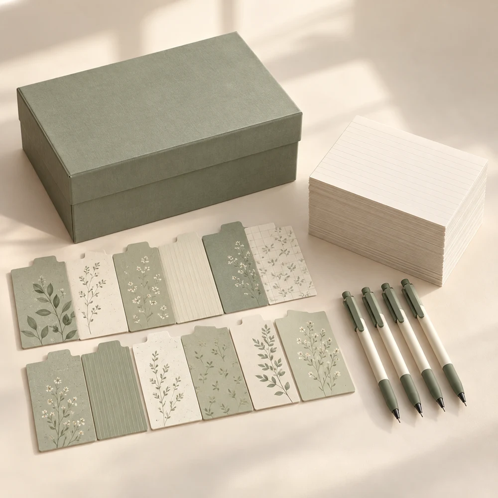 Botanical Revision Card Kit in Sage / Cream
